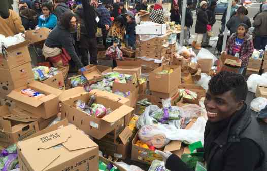 The produce section of the Community Solidarity Hempstead Food Share
