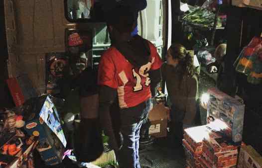 Sharing Toys at the Community Solidarity Huntington Food Share