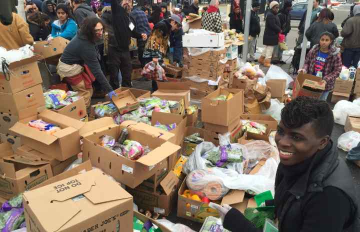 The produce section of the Community Solidarity Hempstead Food Share