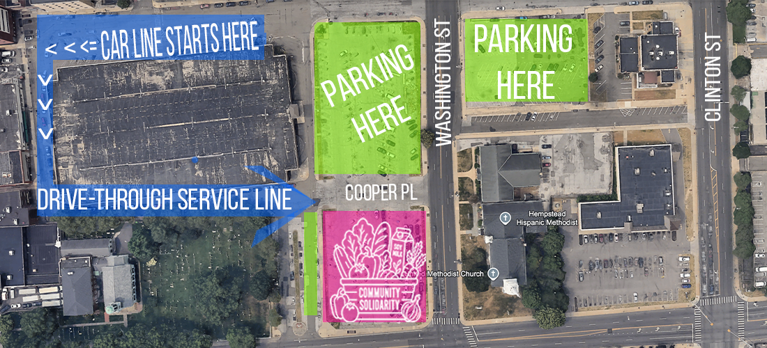 Community Solidarity Hempstead Food Share Parking Map